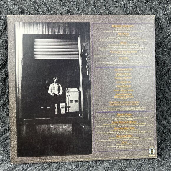 Jackson Brown Running On Empty 1977 Vinyl LP Asylum Records 6E-113 - Picture 9 of 9